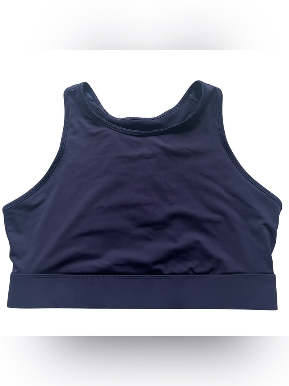 Fabletics Trinity High Impact Sports Bra Navy Women’s 1X High Neck Racerback